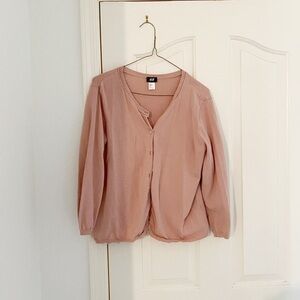 H&M Rose Pink Basic Cardigan
